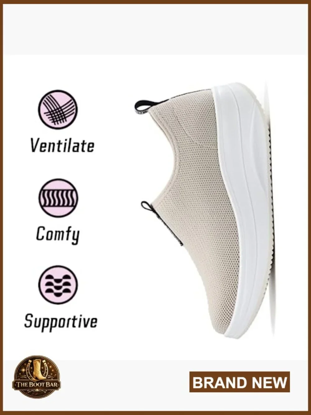 Platform Loafers Slip On Sneakers Lightweight Walking Shoes 2 Inch Bottom
